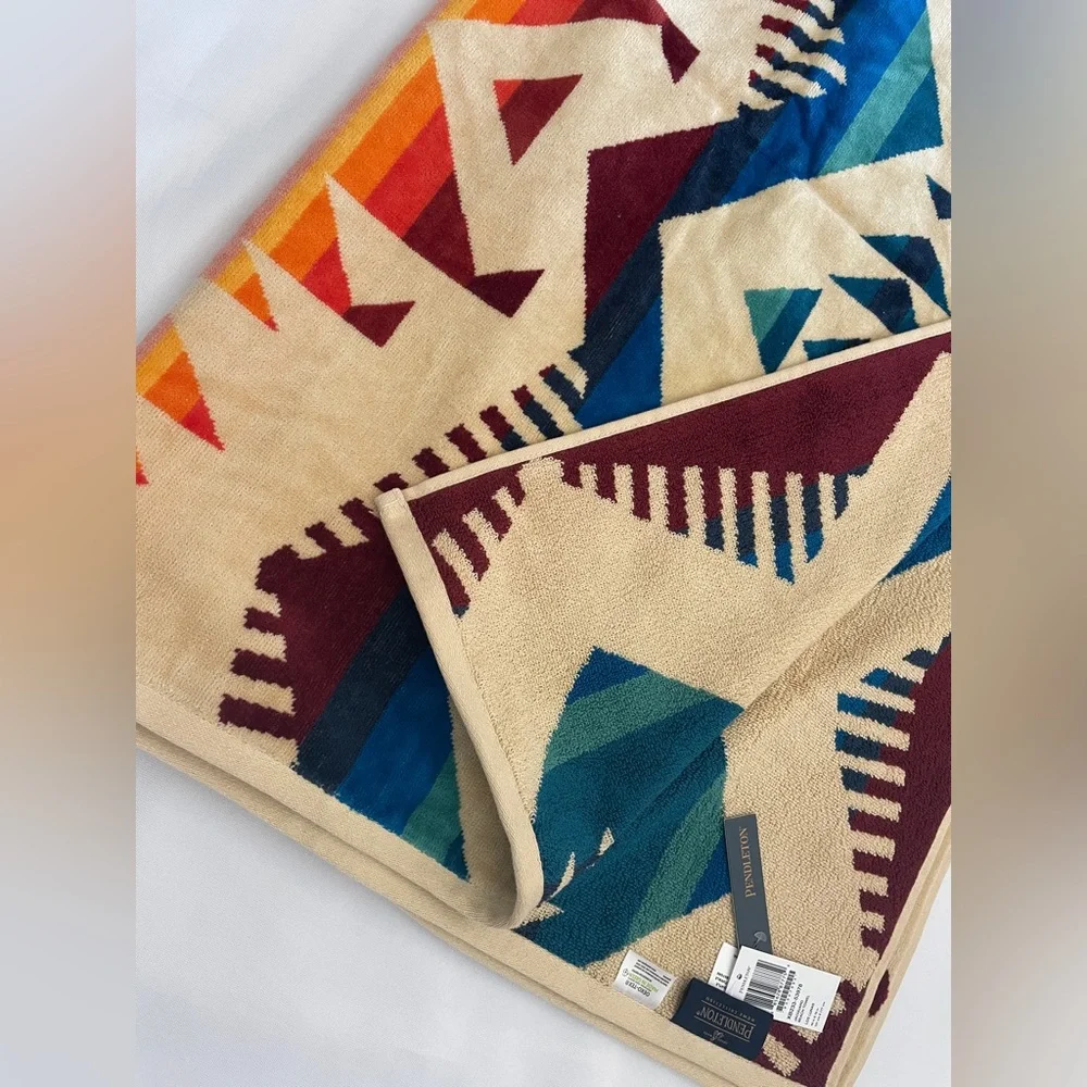 NWT Pendleton Spa Towel Los Lunas Jacquard Beach Pool XL 40x70 Oversized Cotton